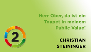 Herr Ober, da ist ein Toupet in meinem Public Value!, Univ.-Prof. Dr . Christian Steininger, Institut für Publizistik- und Kommunikationswissenschaft der Universität Wien