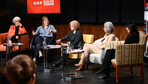 ORF-DialogForum „Raise your Voice – 100 Jahre Frauenwahlrecht“, mit Heide Schmidt, Katharina Mückstein, Traude Kogoj und Gabriella Hauch