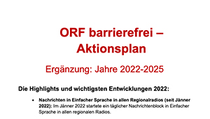 ORF barrierefrei, Aktionsplan Ergänzung 2022 - 2025